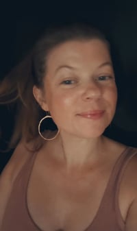 Image 4 of 14k rose gold-filled hammered hoops 