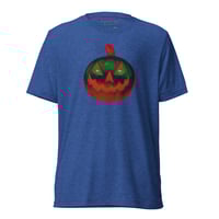 Image 18 of Short Sleeved T-shirt (Adult M/F) - Jack O Lantern Retro Orange Glow