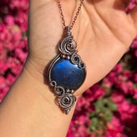 Image 6 of Double Swirl, Blue Labradorite Pendant 💙