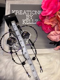 Image 2 of Large Hoop Ravens Nation 1 Earrings 