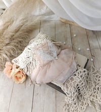 Image 1 of Newborn Photo Prop Set | Pastel Girl Outfit for Photoshoot | April | pastel beige