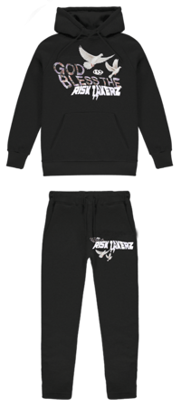 Image 1 of GOD BLESS THE RISKTAKERZ- BLACK TRACKSUIT