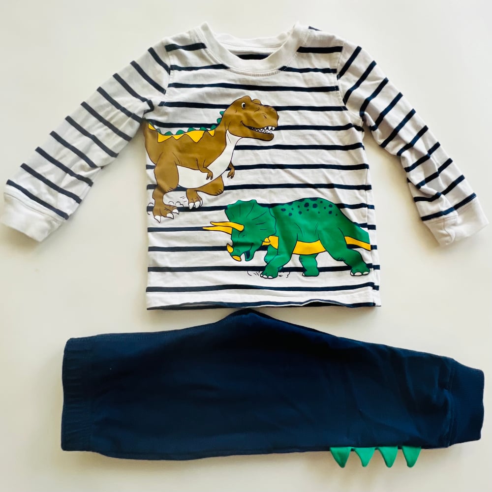 Image of CARTER’S DINO SET W/ 3D PANTS size 18M