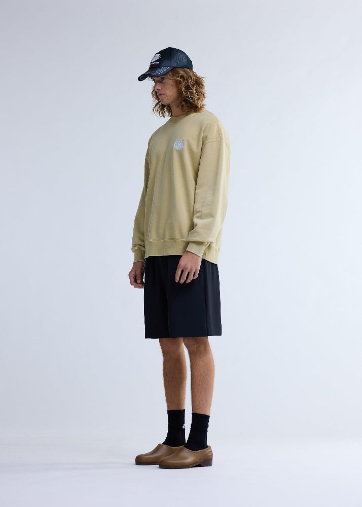 NEW AMSTERDAM SURF ASSOCIATION LOGO CREWNECK YELLOW STONE | ZERO