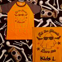 Kids fun Halloween baseball tee-L