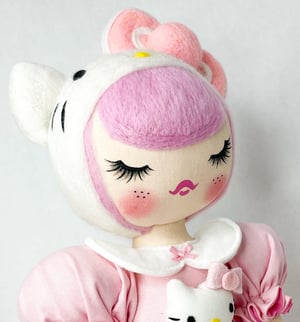 Image of RESERVED FOR REBECCA Medium Art Doll Hello Pink