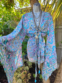 Image 1 of Pefkos co ord sarong set 70s mix with tassles
