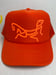 Image of ORANGE PUFFY LIZ'ARD TRUCKER HAT