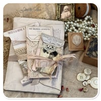 Image 3 of Vintage French envelope of lace samples and booklet