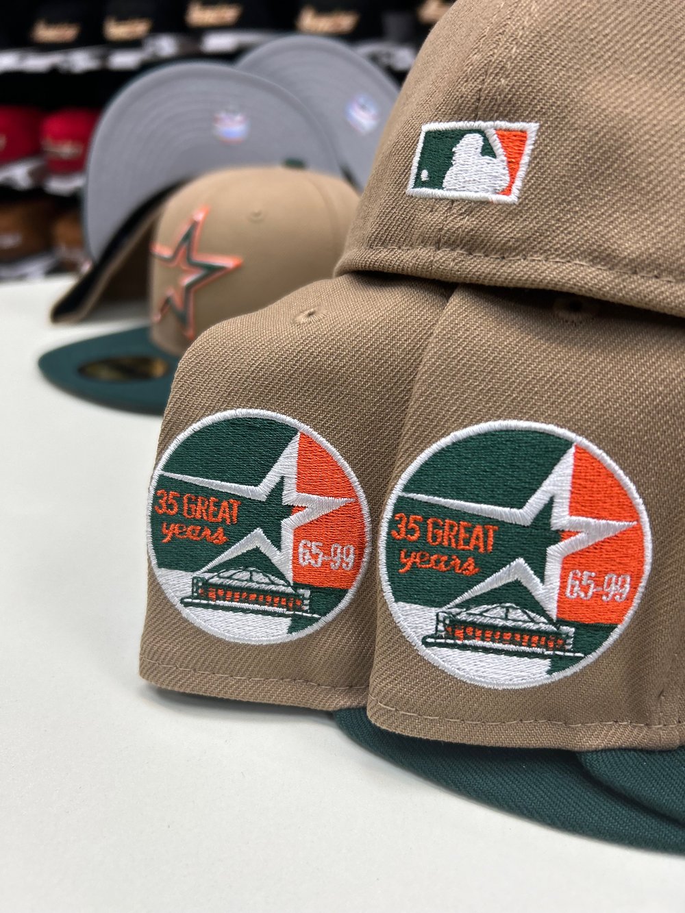 New Era 5950 Desert Tan/ Field Green/ Orange 