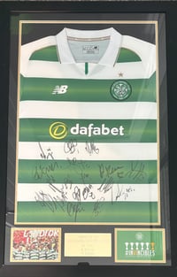 Signed Framed Celtic FC Invincibles Winning Squad Shirt