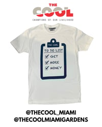 To Do List T-shirt (White/Navy Blue)