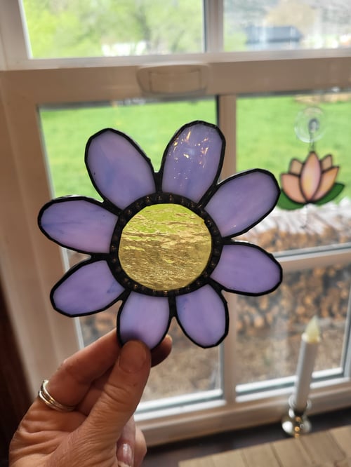 Image of Quirky Flower-stained glass