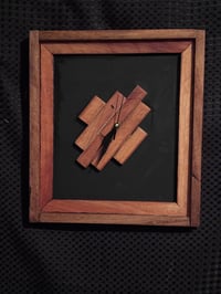 Image 3 of Black Back Rimu Farme Clock