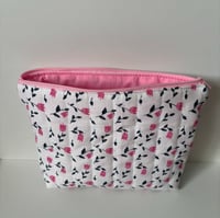 Image 4 of Rosé Bloom Handmade Quilted Makeup Bag - Limited Editon