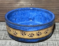 Image 1 of Small wheel thrown dog bowl 
