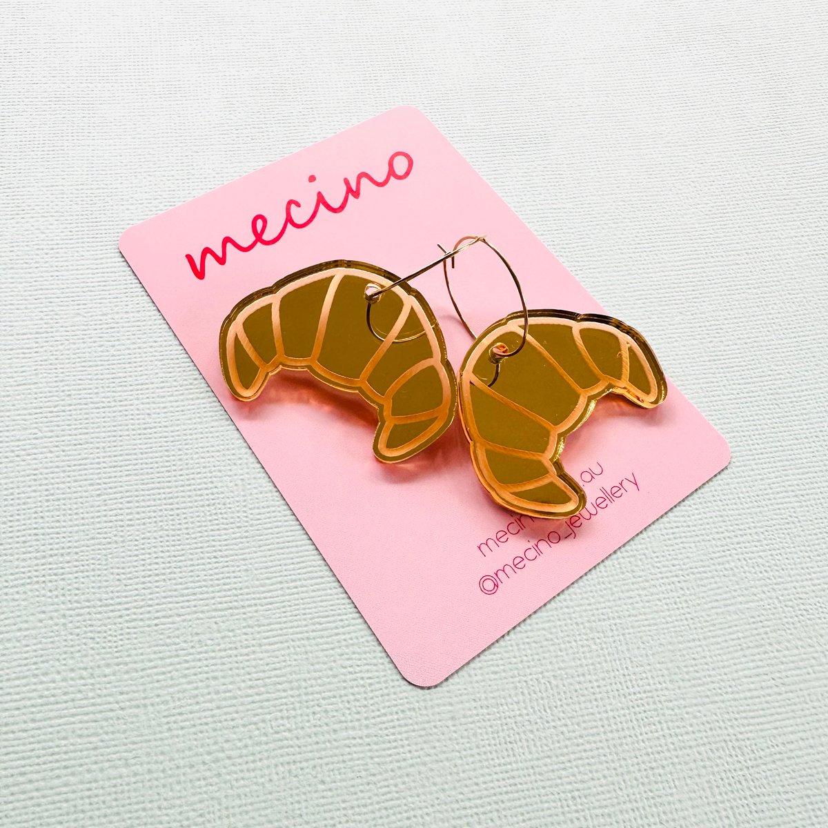 Image of Gold croissant hoops