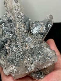 Image 3 of Inner Mongolian Quartz Cluster With Stibnite #2491