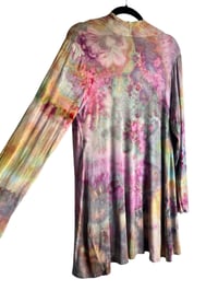 Image 7 of M Jersey Knit Cardigan in Soft Spring Watercolor Ice Dye