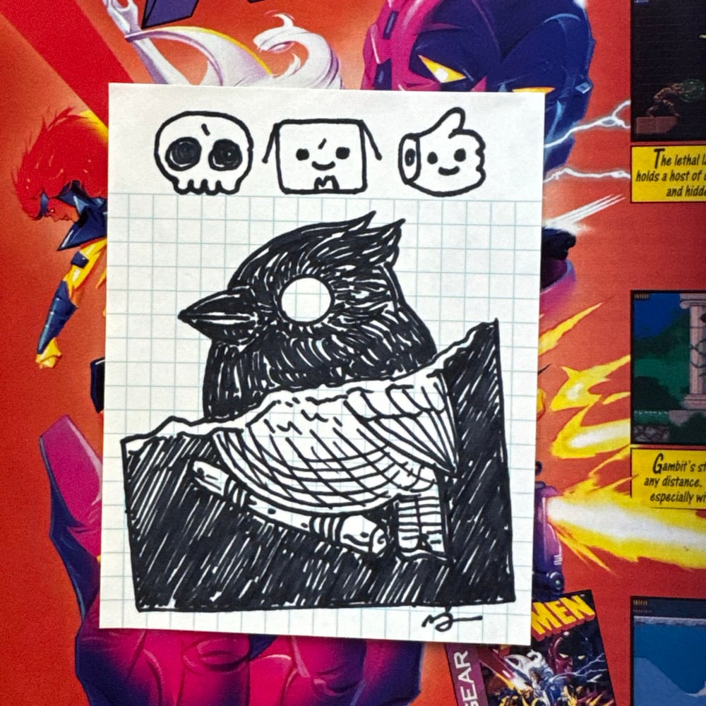 Image of Fat Bird Sharpie Sketch #191