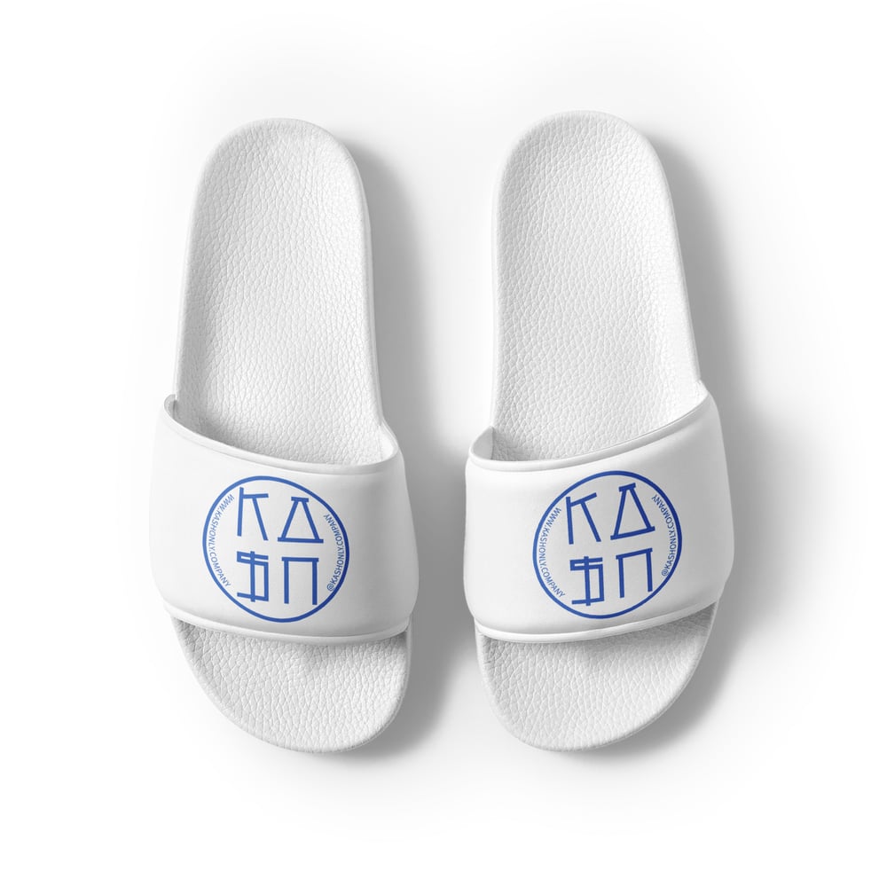 Image of KASHONLY MEN'S SLIDES-WHITE