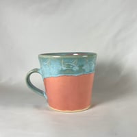 Image 2 of Pink & Aqua Cat Mug