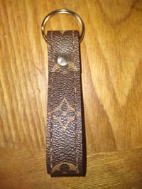 Image 2 of Repurposed upcycled authentic Brown Louis Vuitton keychain 