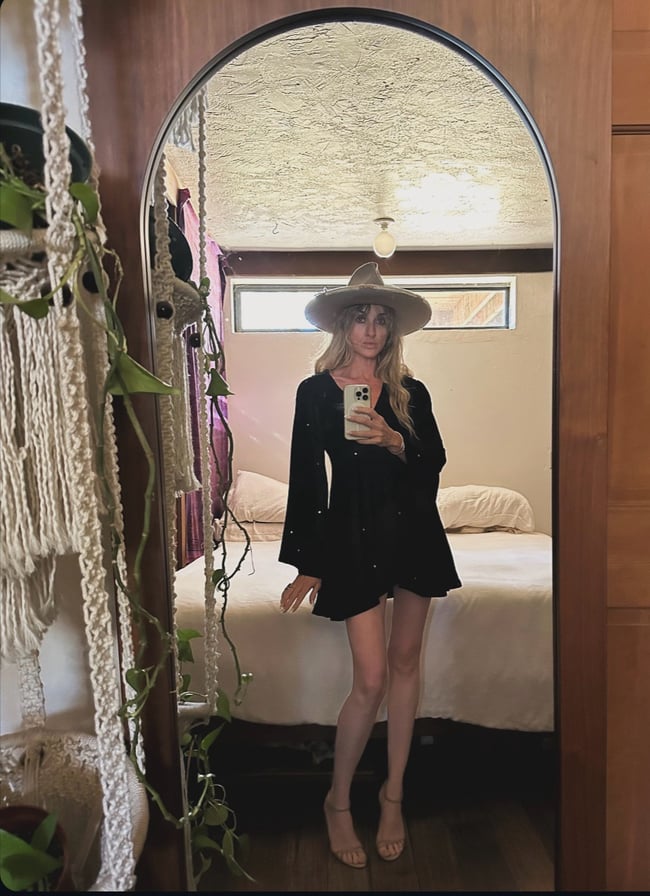 70s Betsey Johnson Alley Cat rare studded angel sleeve dress