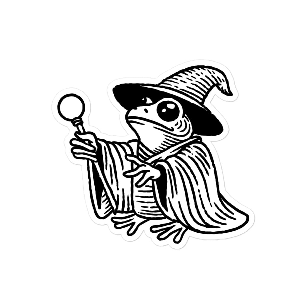 Image of Frog Wizard III sticker