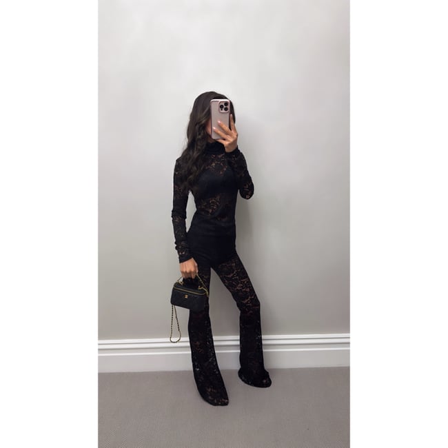 Black lace co ord 