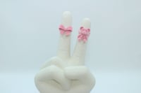Image 2 of Pink Bow & Bear Ring Set