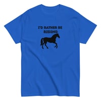 Image 3 of Unisex classic tee, I’d Rather Be Riding Horse Graphic T-Shirt – Equestrian Statement Tee