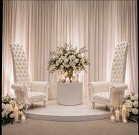 Image 2 of Elegant white Sweetheart Throne Setup