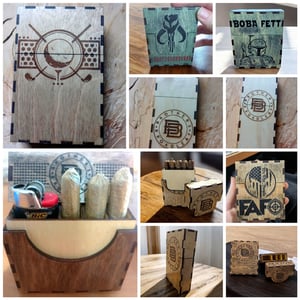 Image of Personalized Wooden Travel Cigar Box, Travel Cigar Case, Handmade *NOT CUSTOMIZABLE*