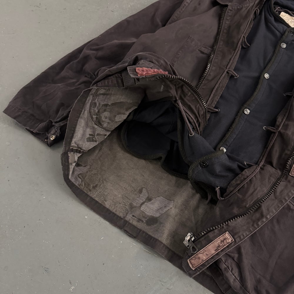 AW 1994 Stone Island Raso Gommato 3D pocket jacket, size XXL