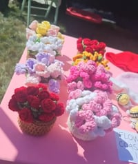 Crochet Flower Pot Coasters 