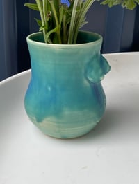 Image 3 of Turquoise glaze Small Body Vase
