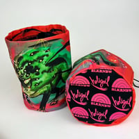 Image of Night Wolf Dice bags with dice colab with Blkrnbw