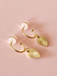 Image 4 of Little Heart Sunburst Half Hoops