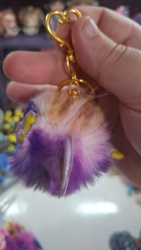 Image 2 of Non binary pride Fluffennutter keychain 