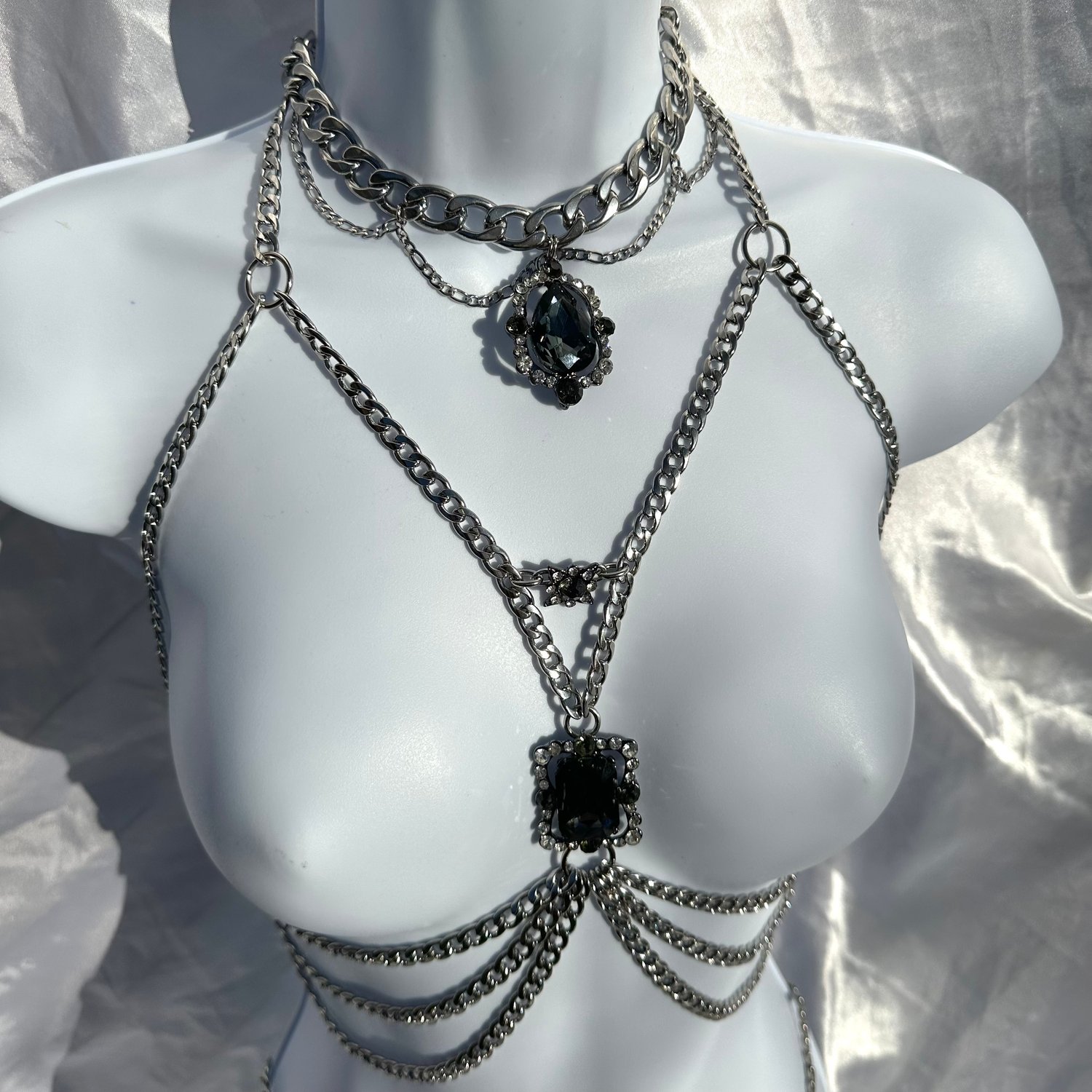 Image of Chance Chain Harness Set- Black