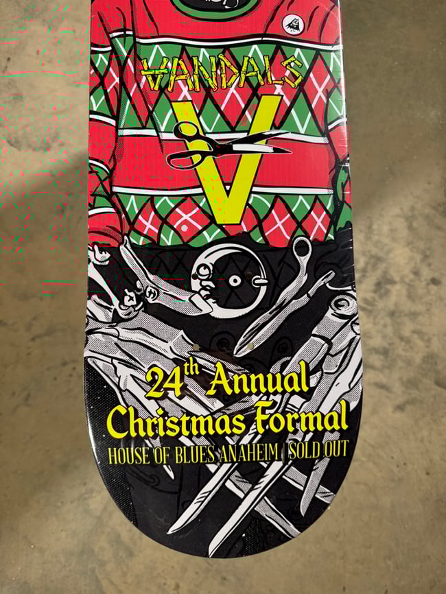 The Vandals House of Blues Christmas Formal 2019 skateboard