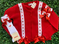 Image 1 of School Cardigan, Socks & Bow Set