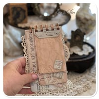 Image 7 of Junk Journal lace samples booklet in a vintage french lace pouch