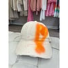 Beige Orange Personalised Hat