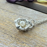 Image 2 of Water cast Silver and Pearl Pendant - Calypso