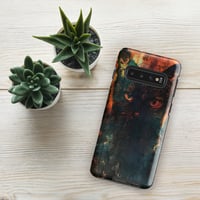 Image 2 of Dark Goth Black Cat Orange and Black Tough case for Samsung®