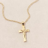 Image 1 of Gold Crucifix Necklace