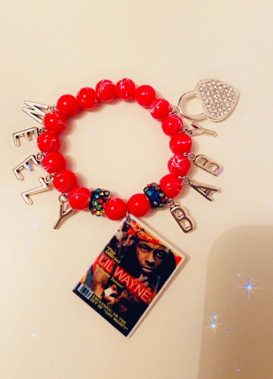 Image of Lil Wayne beaded bracelet 