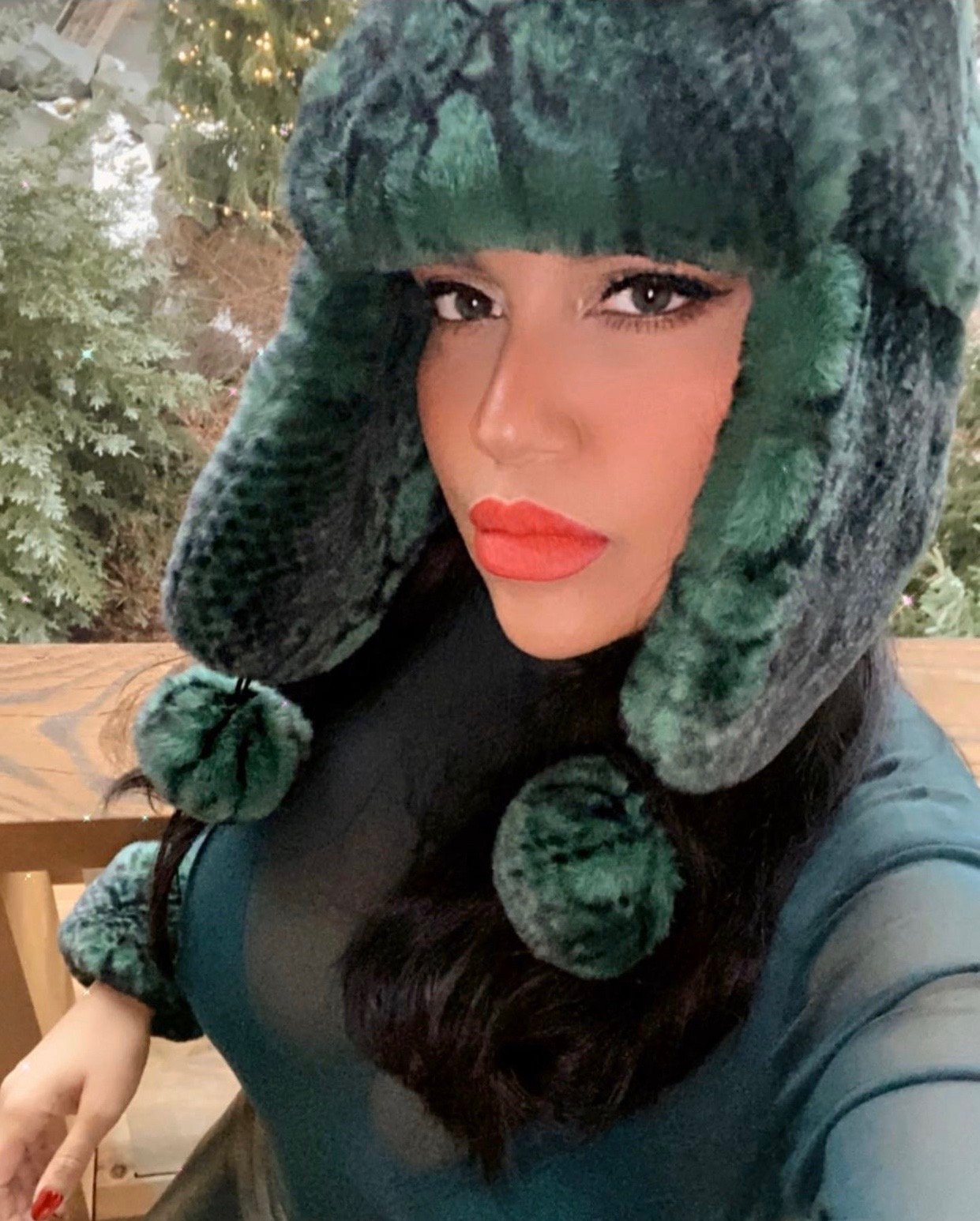 Image of FOREST GREEN BODYSUIT, LEGGINGS, CUFFS & HAT (SMALL)